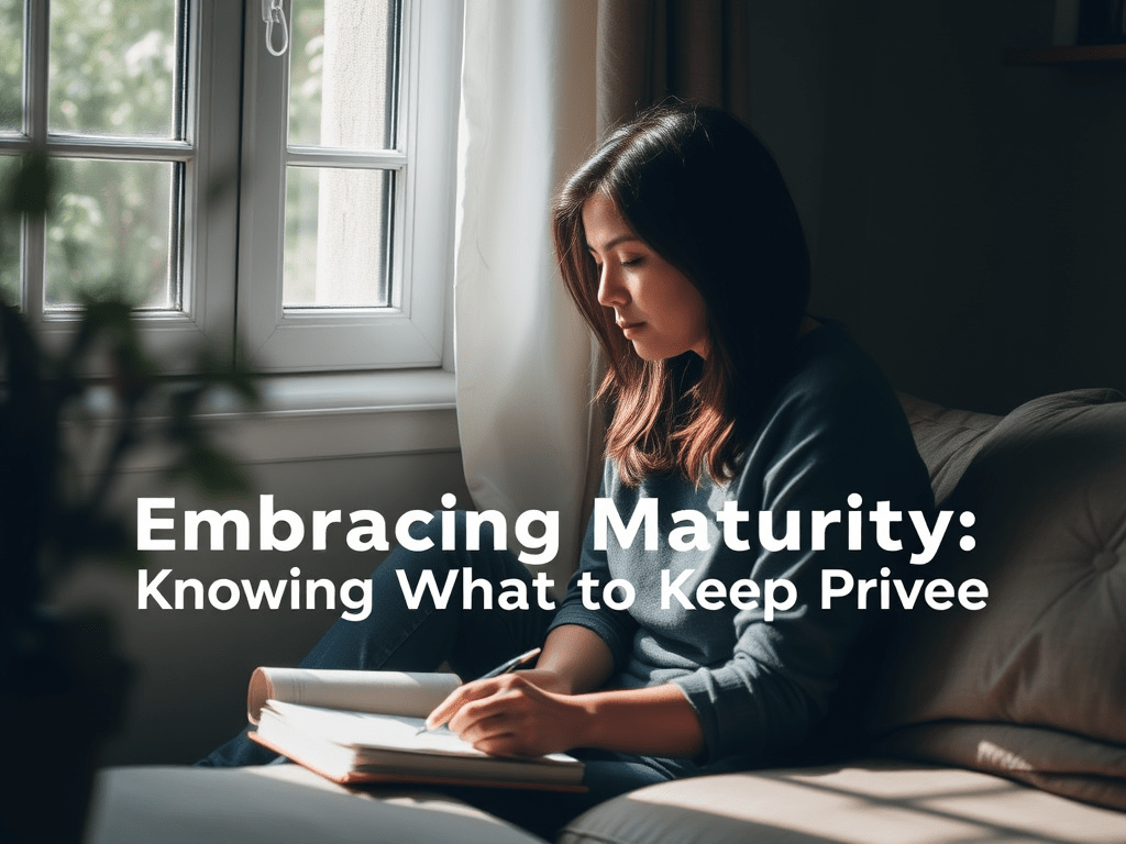 Embracing Maturity: Knowing What to Keep&nbsp;Private